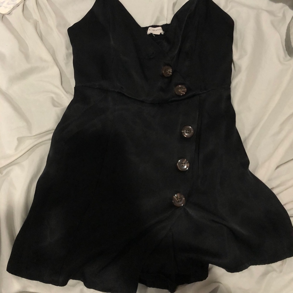pacsun black romper w/ buttons! size s